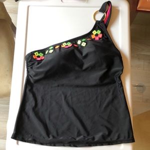 Xhileration Swim Top Nylon/Spandex/Poly - Medium